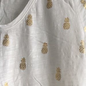 Loft Pineapple white t-shirt